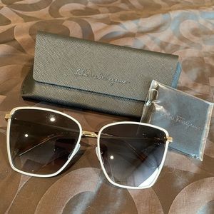 Salvatore Ferragamo Vara Bow Metal Butterfly Sunglasses